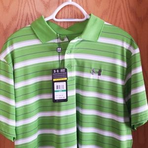 Men's Green Under Armour New with tags Large Polo
